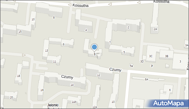 Warszawa, Czumy Waleriana, gen., 9, mapa Warszawy