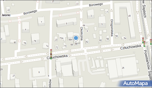 Warszawa, Człuchowska, 66, mapa Warszawy