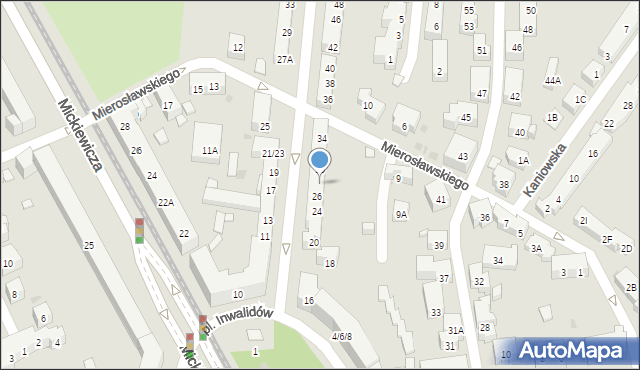 Warszawa, Czarnieckiego Stefana, hetm., 28, mapa Warszawy