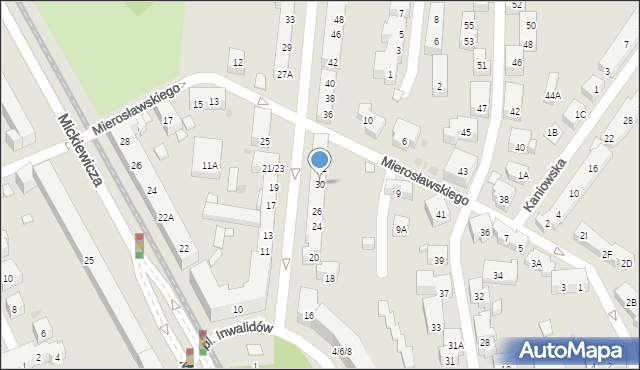 Warszawa, Czarnieckiego Stefana, hetm., 30, mapa Warszawy