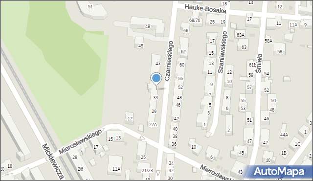 Warszawa, Czarnieckiego Stefana, hetm., 35, mapa Warszawy
