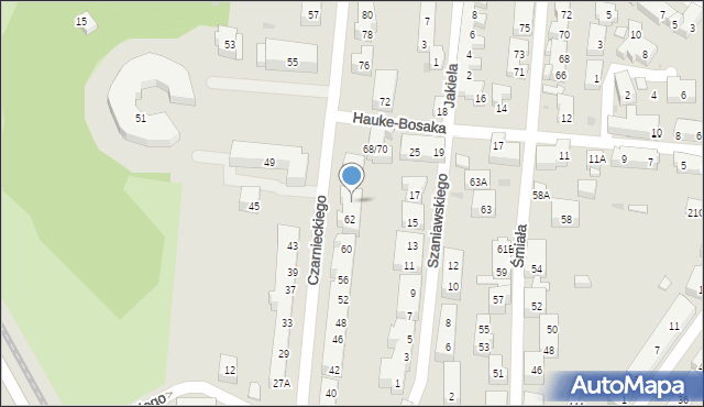 Warszawa, Czarnieckiego Stefana, hetm., 64, mapa Warszawy