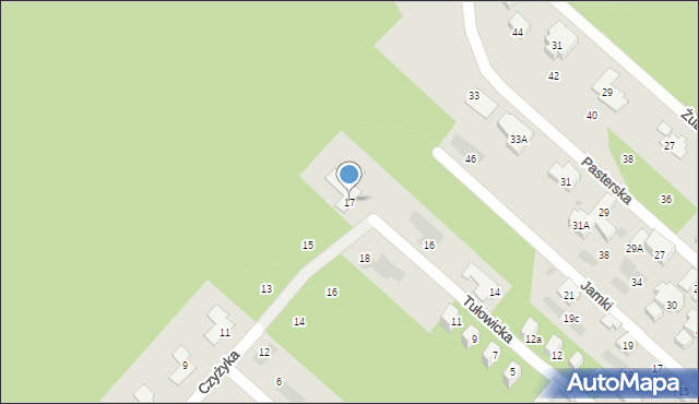 Warszawa, Czyżyka, 17, mapa Warszawy