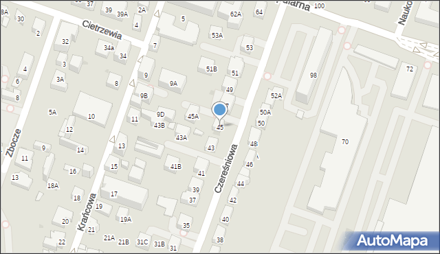 Warszawa, Czereśniowa, 45, mapa Warszawy