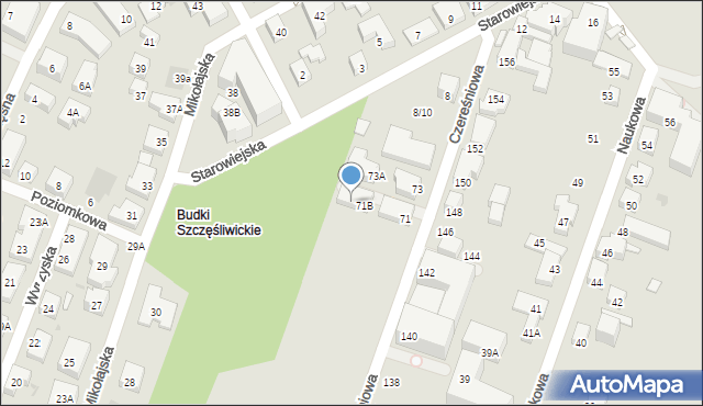 Warszawa, Czereśniowa, 71C, mapa Warszawy