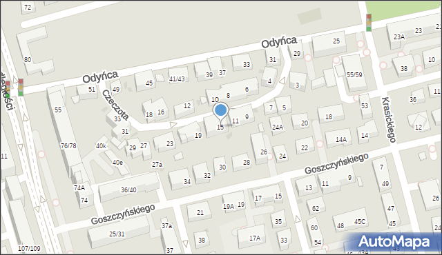 Warszawa, Czeczota Jana, 15, mapa Warszawy