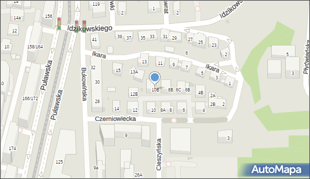 Warszawa, Czerniowiecka, 10B, mapa Warszawy