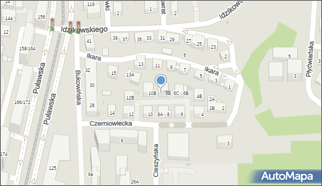 Warszawa, Czerniowiecka, 8C, mapa Warszawy