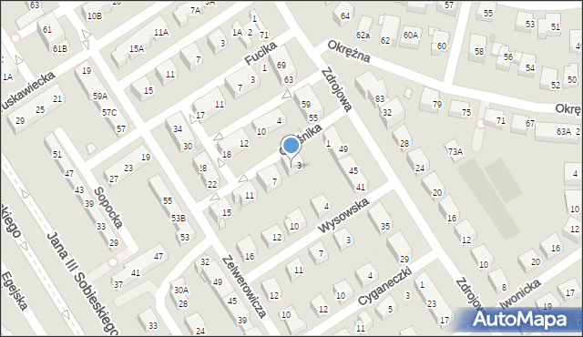 Warszawa, Cześnika, 5, mapa Warszawy