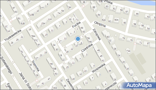 Warszawa, Cześnika, 8, mapa Warszawy