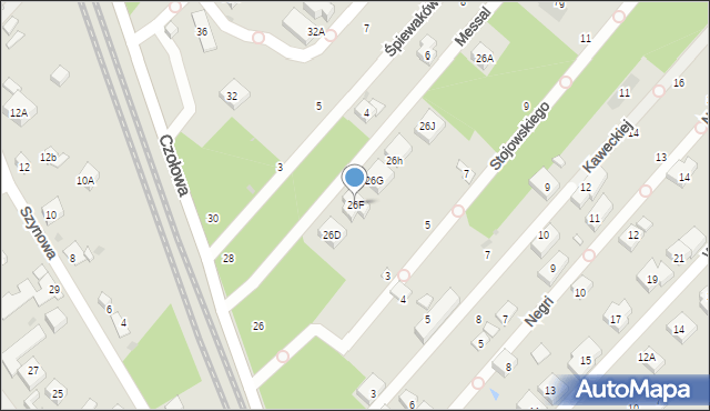 Warszawa, Czołowa, 26F, mapa Warszawy