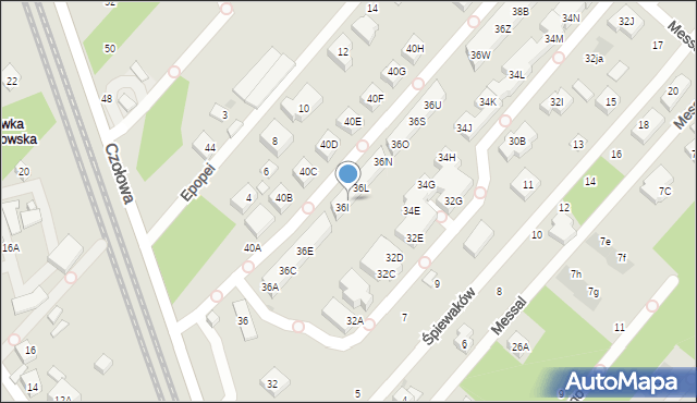 Warszawa, Czołowa, 36J, mapa Warszawy