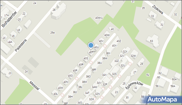 Warszawa, Czołowa, 40T, mapa Warszawy