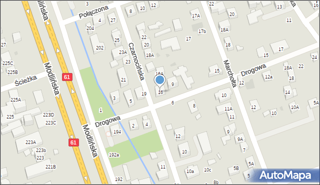 Warszawa, Czarnocińska, 16, mapa Warszawy