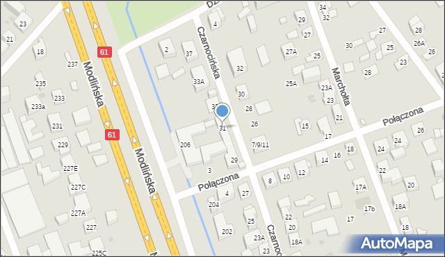 Warszawa, Czarnocińska, 31, mapa Warszawy