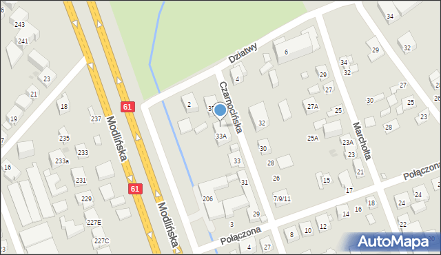 Warszawa, Czarnocińska, 35, mapa Warszawy