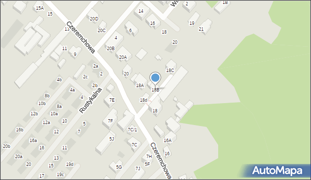 Warszawa, Czeremchowa, 18B, mapa Warszawy