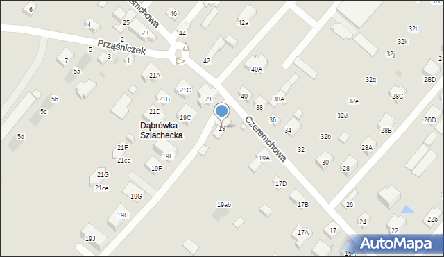 Warszawa, Czeremchowa, 19, mapa Warszawy