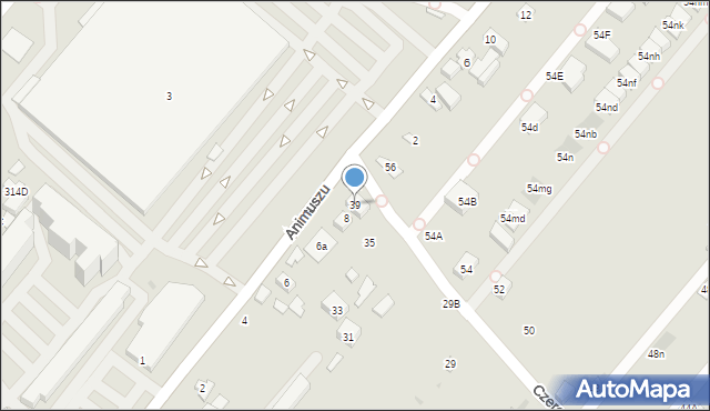 Warszawa, Czeremchowa, 39, mapa Warszawy