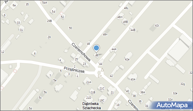 Warszawa, Czeremchowa, 46, mapa Warszawy