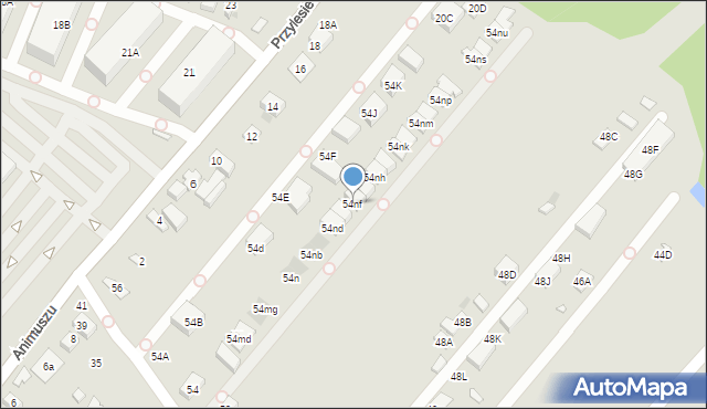 Warszawa, Czeremchowa, 54nf, mapa Warszawy