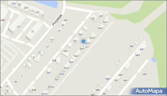 Warszawa, Czeremchowa, 54nl, mapa Warszawy