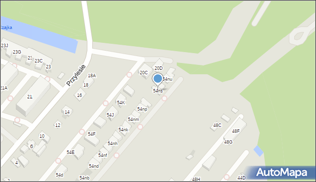 Warszawa, Czeremchowa, 54ns, mapa Warszawy