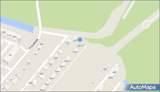 Warszawa, Czeremchowa, 54nu, mapa Warszawy