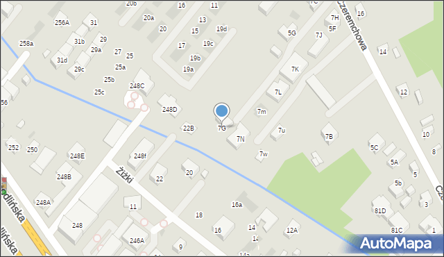 Warszawa, Czeremchowa, 7G, mapa Warszawy