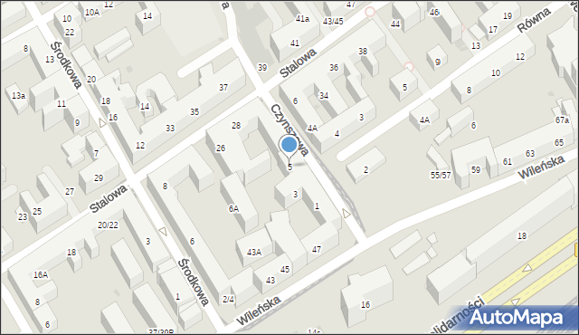 Warszawa, Czynszowa, 5, mapa Warszawy