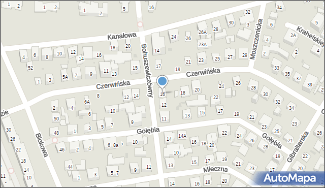 Warszawa, Czerwińska, 16, mapa Warszawy