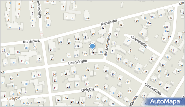 Warszawa, Czerwińska, 27, mapa Warszawy