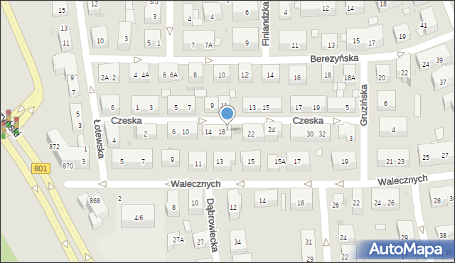 Warszawa, Czeska, 20, mapa Warszawy