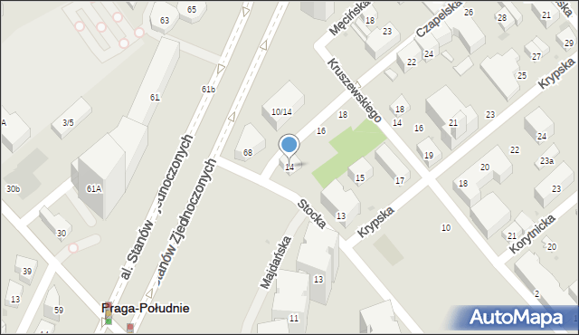 Warszawa, Czapelska, 14, mapa Warszawy