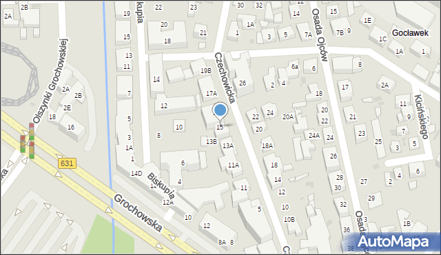 Warszawa, Czechowicka, 15, mapa Warszawy