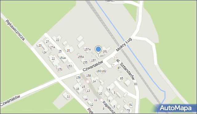 Warszawa, Czwartaków, 159, mapa Warszawy
