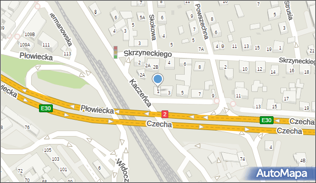 Warszawa, Czecha Bronisława, 1, mapa Warszawy