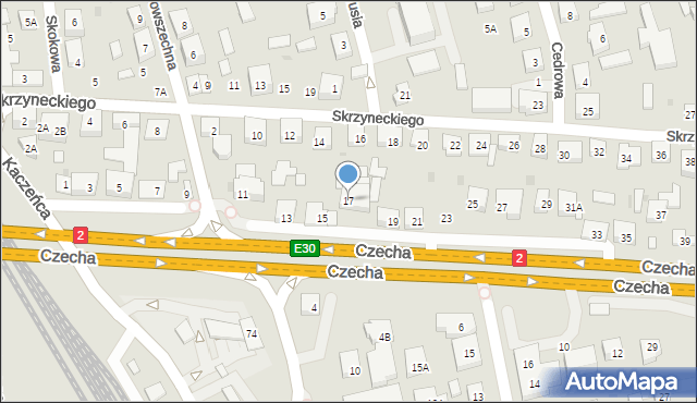 Warszawa, Czecha Bronisława, 17, mapa Warszawy