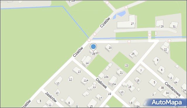 Warszawa, Czatów, 18, mapa Warszawy