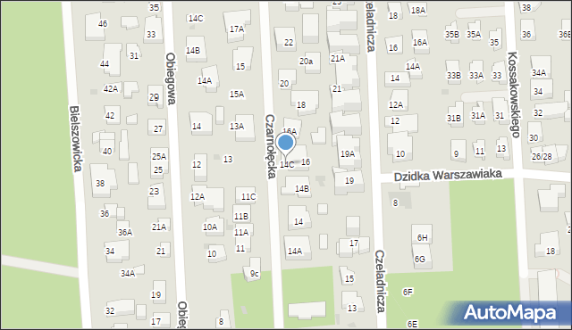 Warszawa, Czarnołęcka, 14C, mapa Warszawy