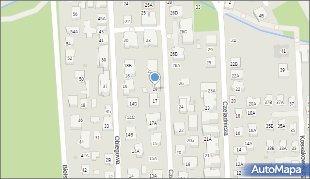 Warszawa, Czarnołęcka, 19, mapa Warszawy