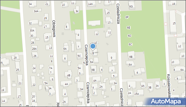 Warszawa, Czarnołęcka, 8, mapa Warszawy