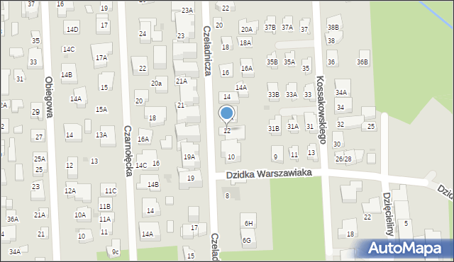 Warszawa, Czeladnicza, 12, mapa Warszawy