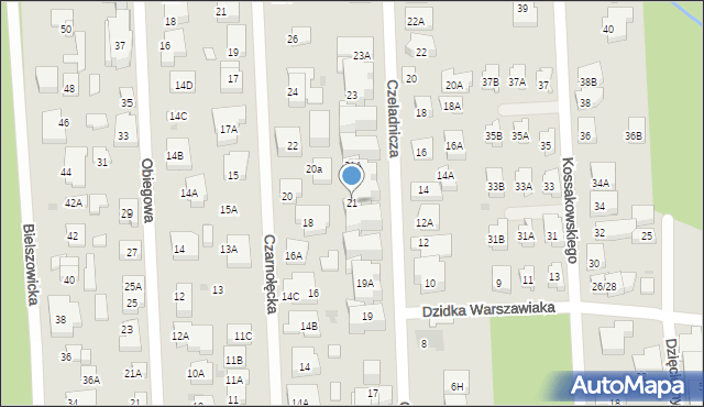 Warszawa, Czeladnicza, 21, mapa Warszawy