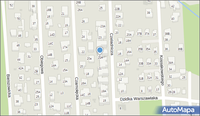 Warszawa, Czeladnicza, 21A, mapa Warszawy