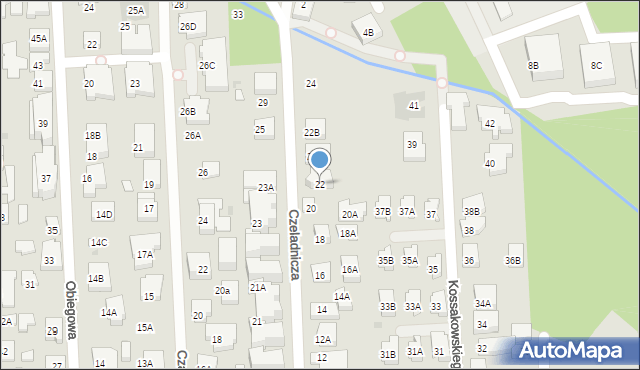 Warszawa, Czeladnicza, 22, mapa Warszawy