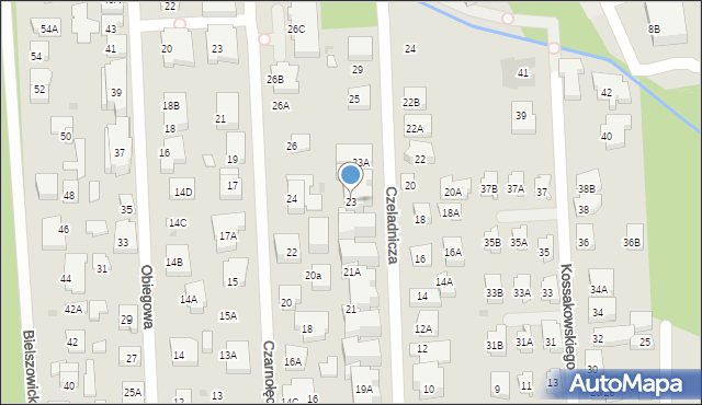 Warszawa, Czeladnicza, 23, mapa Warszawy