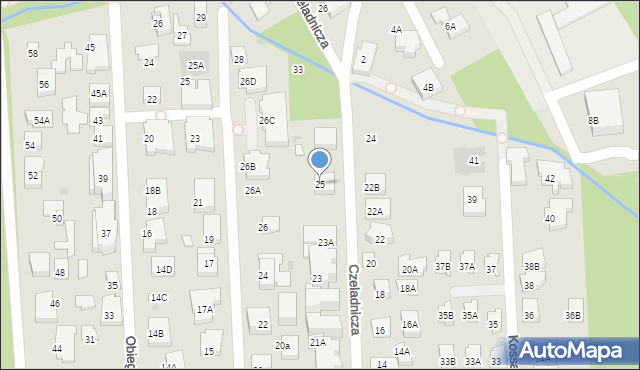 Warszawa, Czeladnicza, 25, mapa Warszawy