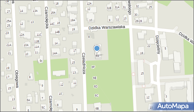 Warszawa, Czeladnicza, 6G, mapa Warszawy
