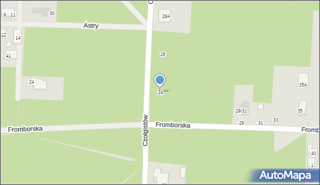 Warszawa, Czołgistów, 24, mapa Warszawy